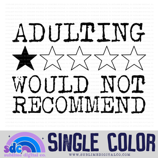Adulting • Single Color Designs • Instant Download • Sublimation Design