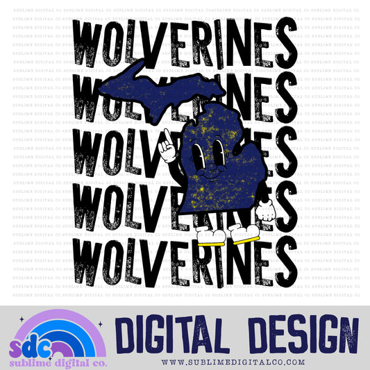 Wolverines • Sports • Instant Download • Sublimation Design
