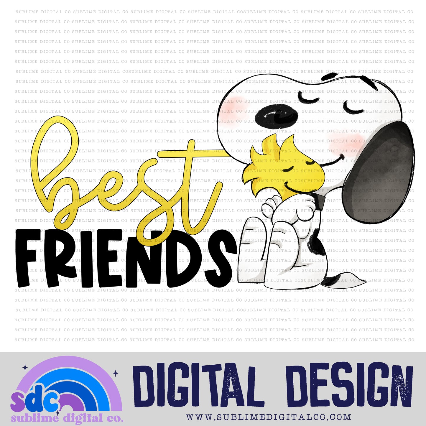 Best Friends 2 • Puppy & Friends • Instant Download • Sublimation Design