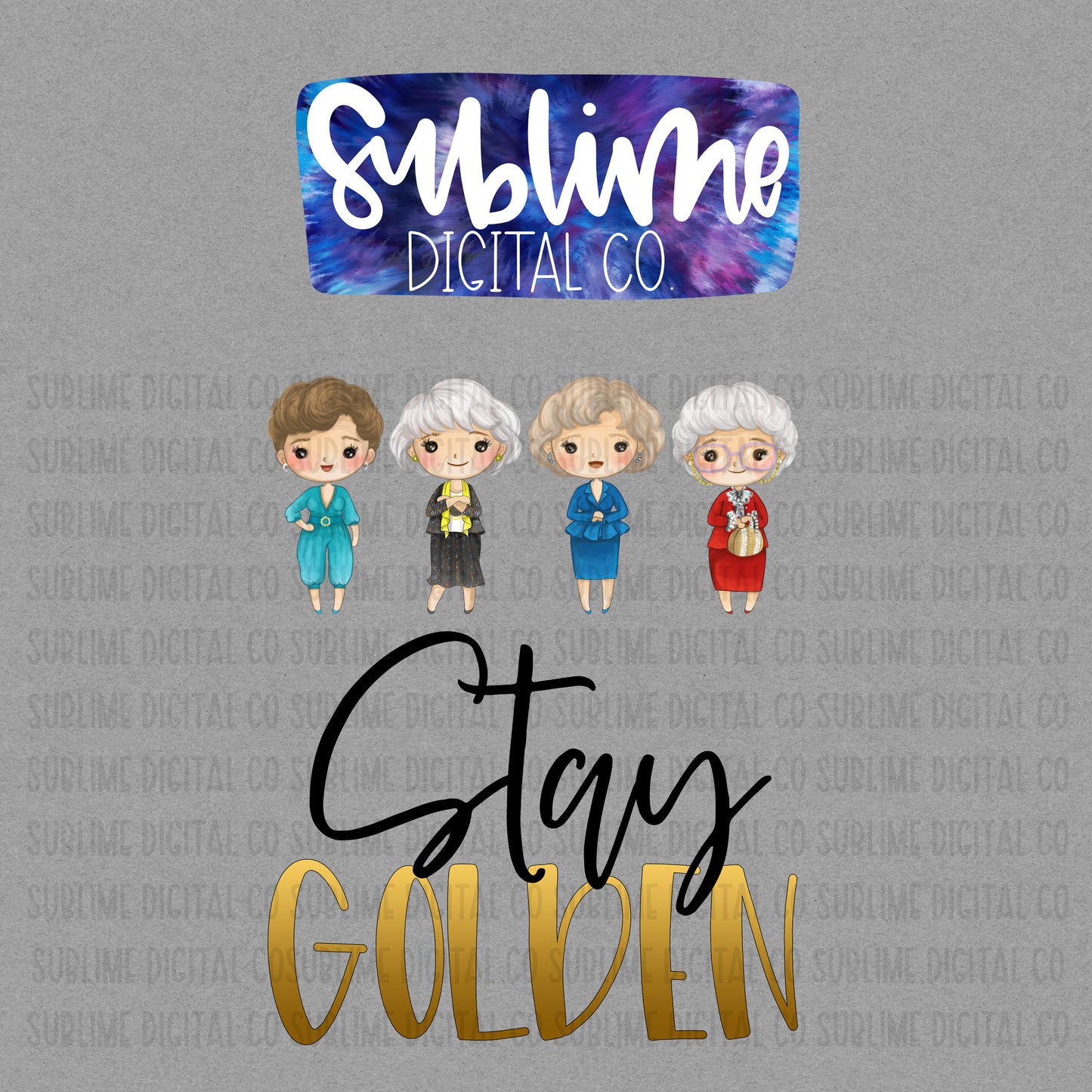 Golden Friends • Digital Design Bundles • Instant Download • Sublimation Design