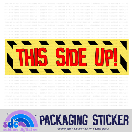 This Side Up | Print + Cut | Small Business Stickers | Digital Download | PNG File