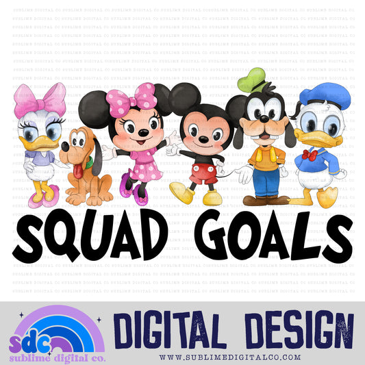 Squad Goals • Clubhouse • Instant Download • Sublimation Design