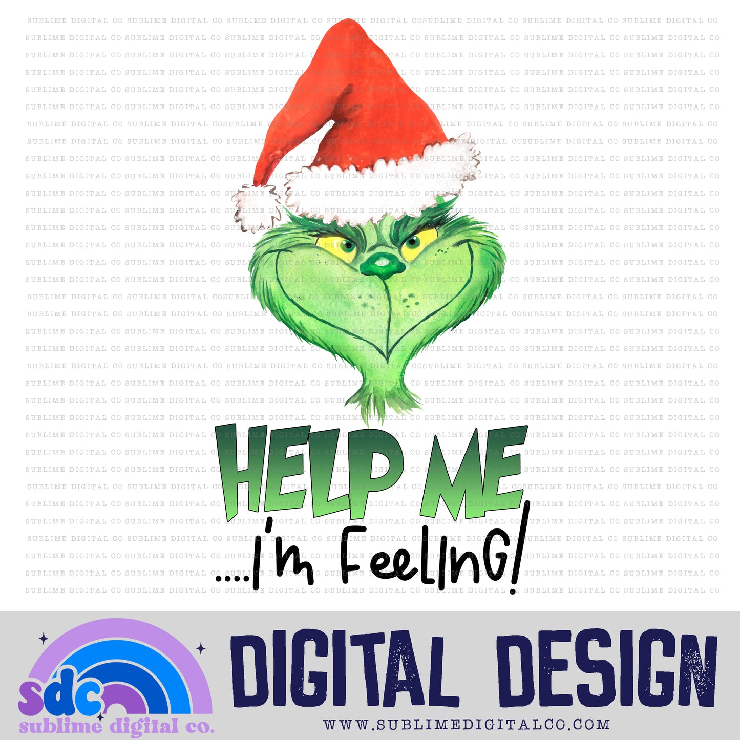Help Me • Green Guy • Instant Download • Sublimation Design