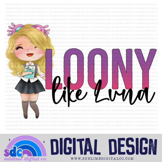 Loony like Luna • Wizard • Instant Download • Sublimation Design