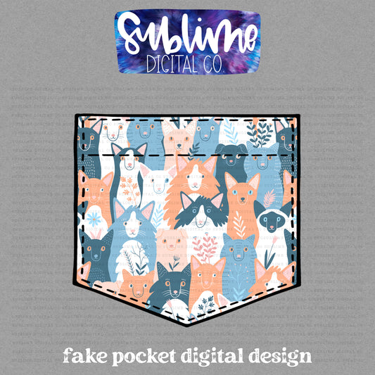 Cat Lover • Fake Pocket • Instant Download • Sublimation Design