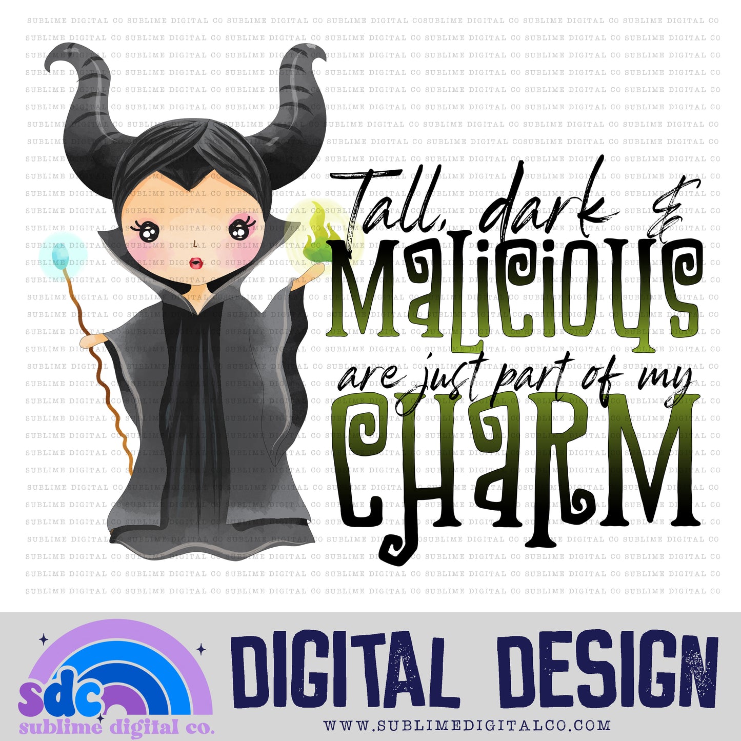 Tall Dark & Malicious • Villains • Instant Download • Sublimation Design