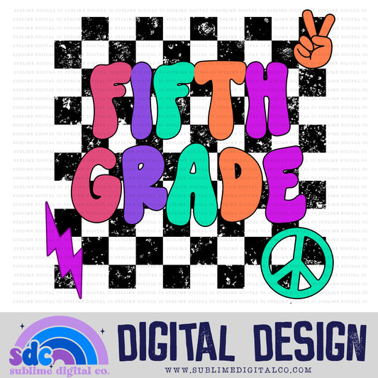 Fifth - Pink/Purple/Orange • School • Instant Download • Sublimation Design
