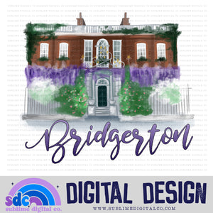 Bridgerton House • Regency-Era • Instant Download • Sublimation Design