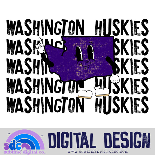 Huskies 3  • Sports • Instant Download • Sublimation Design