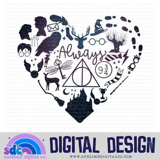 Wizard Heart • Instant Download • Sublimation Design