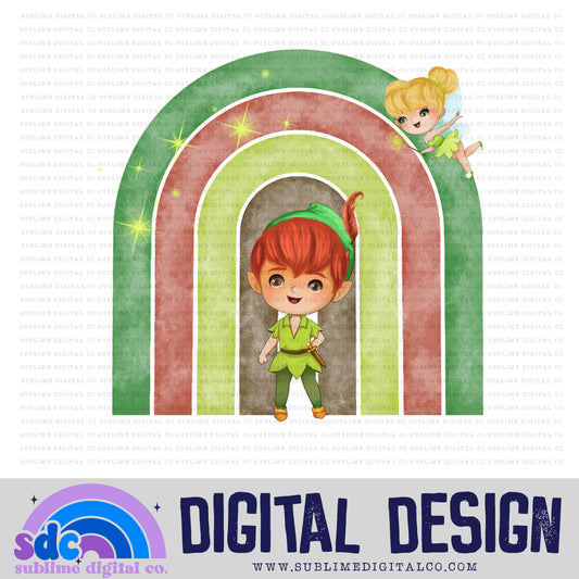 Boy & Fairy • Rainbows • Instant Download • Sublimation Design