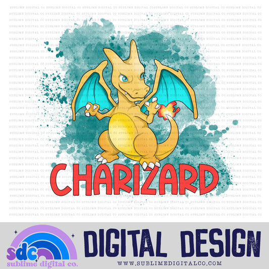 Fire Lizard • Mythical Creatures • Instant Download • Sublimation Design