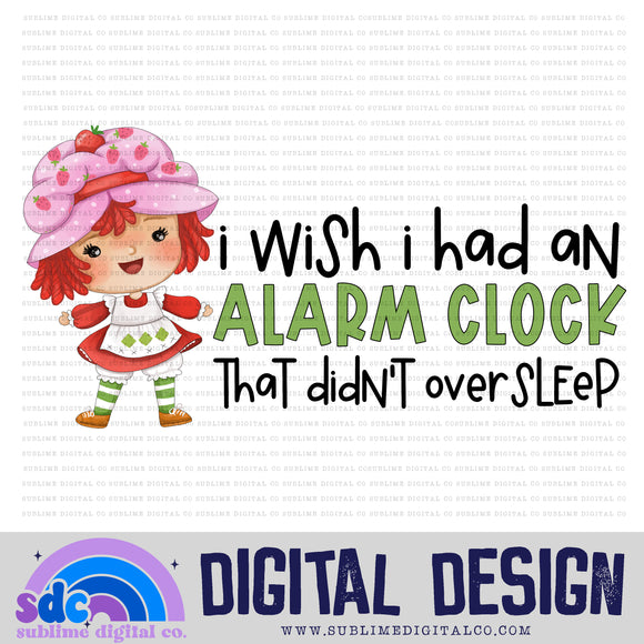 Alarm Clock • Strawberry Girl • Instant Download • Sublimation Design