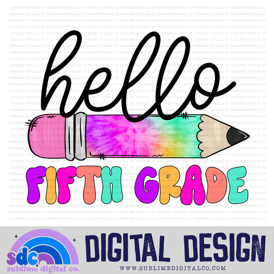 Fifth Grade - Pencil • School • Instant Download • Sublimation Design