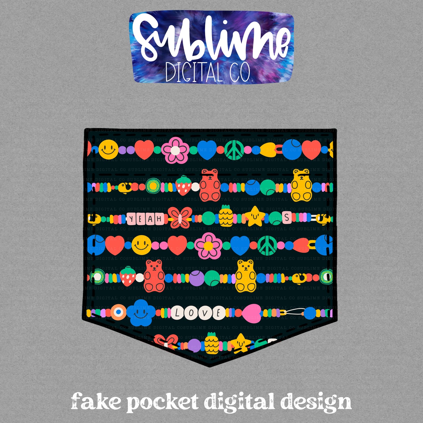 Bracelets • Fake Pocket • Instant Download • Sublimation Design