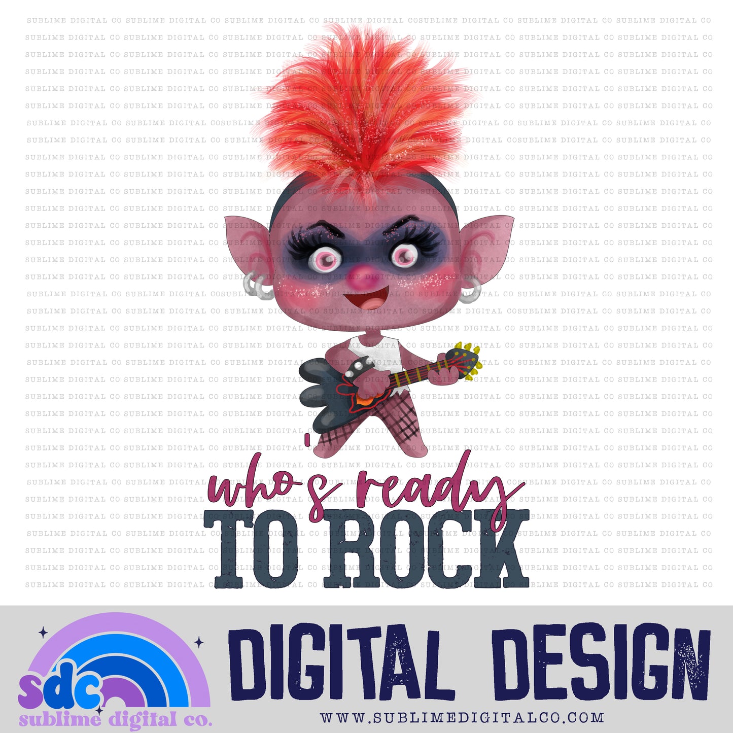 Ready to Rock • Mythical Creatures • Instant Download • Sublimation Design