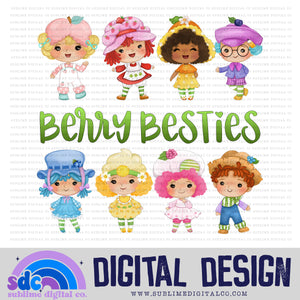 Berry Besties • Strawberry Girl • Instant Download • Sublimation Design