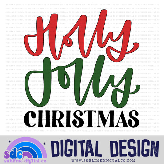 Holly Jolly • Christmas • Instant Download • Sublimation Design