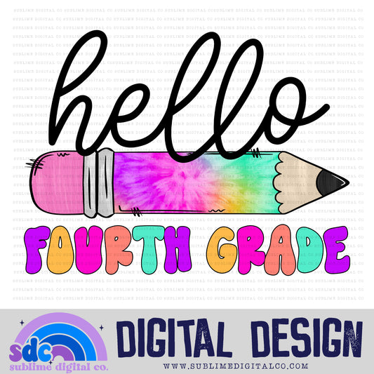 Fourth Grade - Pencil • School • Instant Download • Sublimation Design