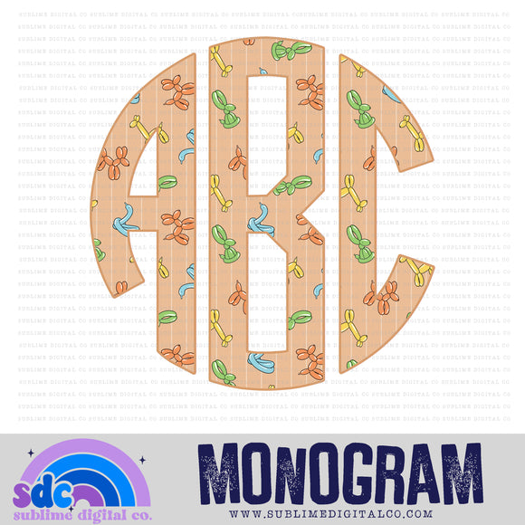 Balloon Animals Monogram | 26 PNG Files | Digital Download
