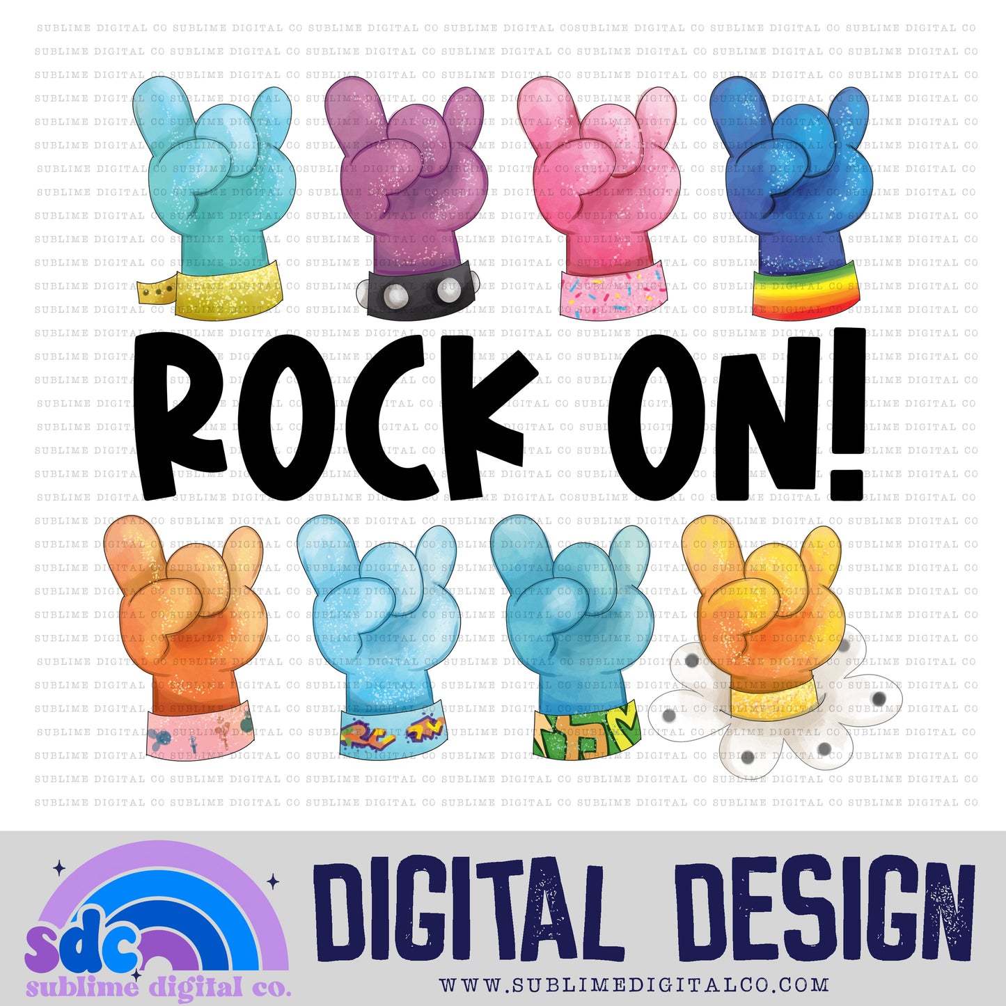 Rock On! • Mythical Creatures • Instant Download • Sublimation Design