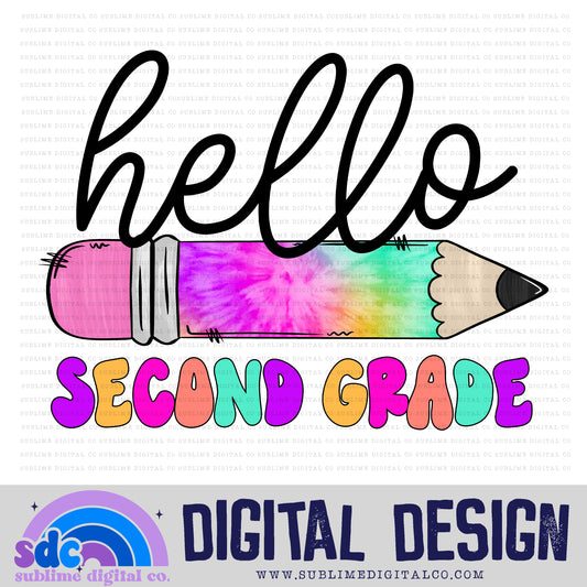 Second Grade - Pencil • School • Instant Download • Sublimation Design