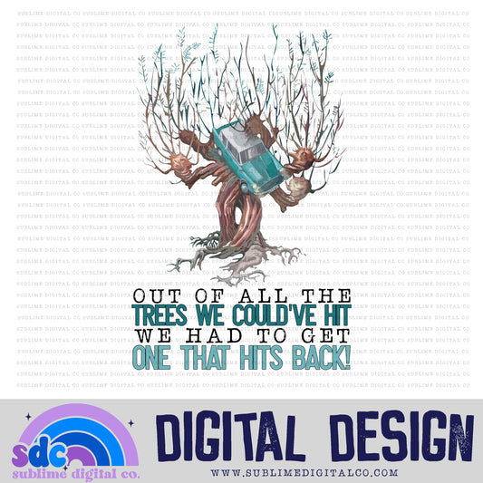 Tree with Car • Wizards • Instant Download • Sublimation Design