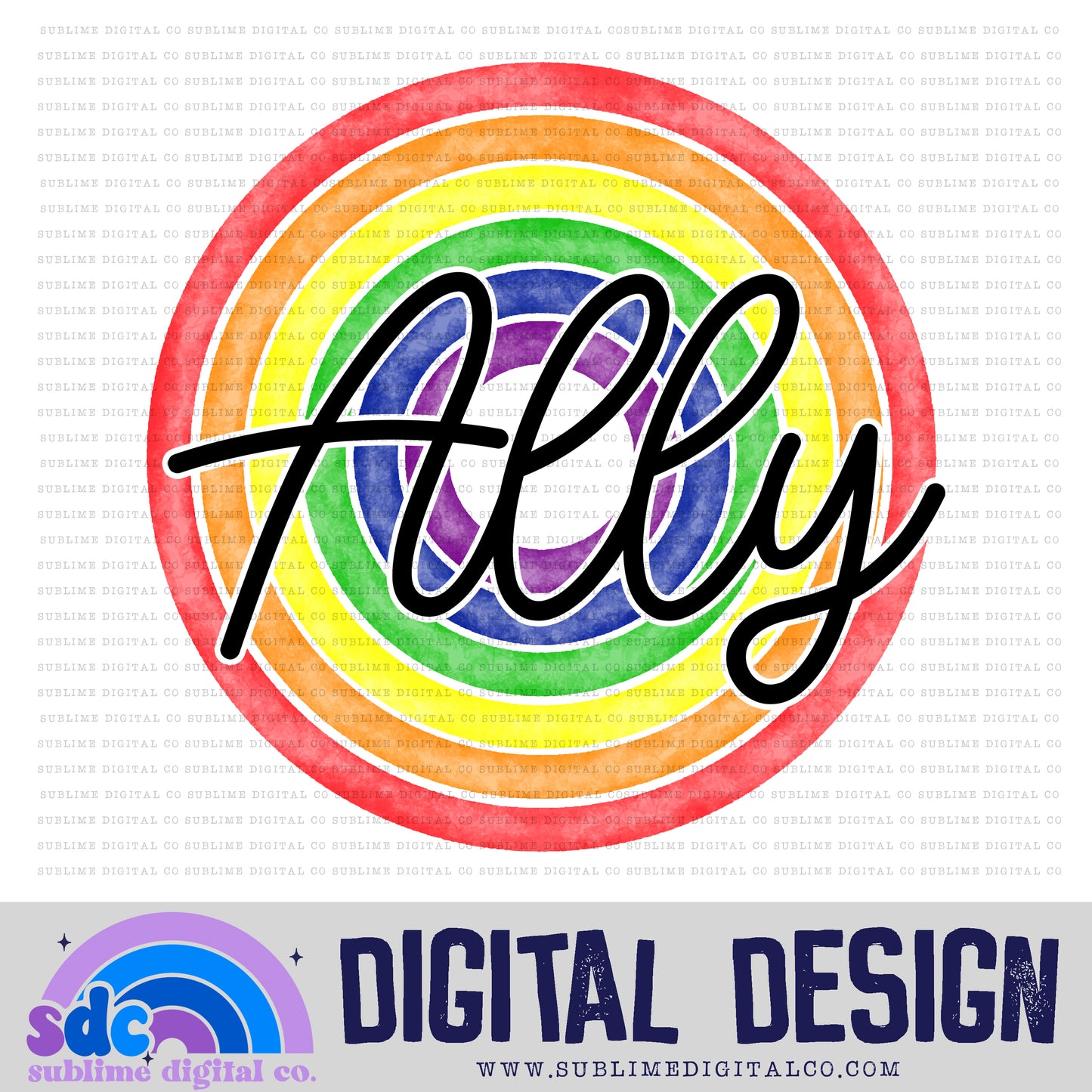 Ally 2 • Pride • Instant Download • Sublimation Design