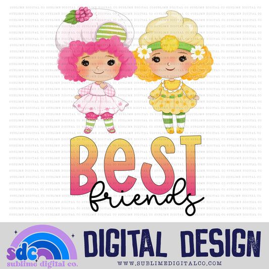 Best Friends - Strawberry & Lemon • Strawberry Girl • Instant Download • Sublimation Design