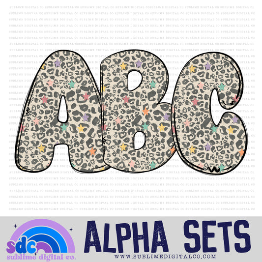 Leopard Stars • Alpha Sets • 26 PNG Files • Digital Download