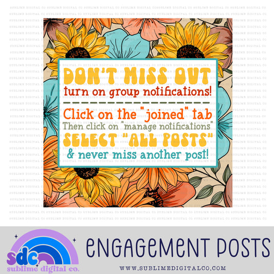 Floral • Facebook Group Notifications • Instant Download