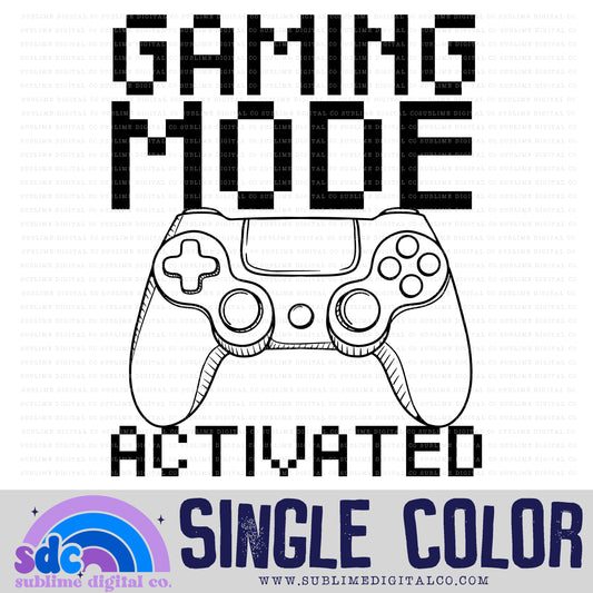 Gaming Mode Activated - PS • Single Color • Gaming • Instant Download • Sublimation Design