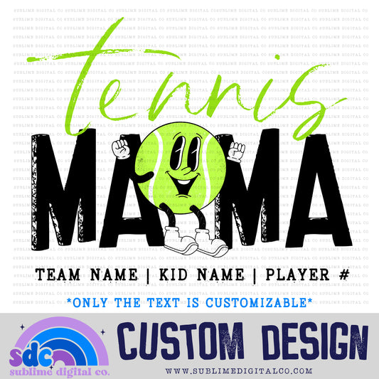 Tennis Mama - Retro Character • Customs • Sports • Instant Download • Sublimation Design