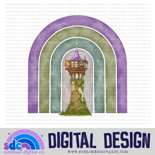 Tower Rainbow • Tower Princess • Instant Download • Sublimation Design