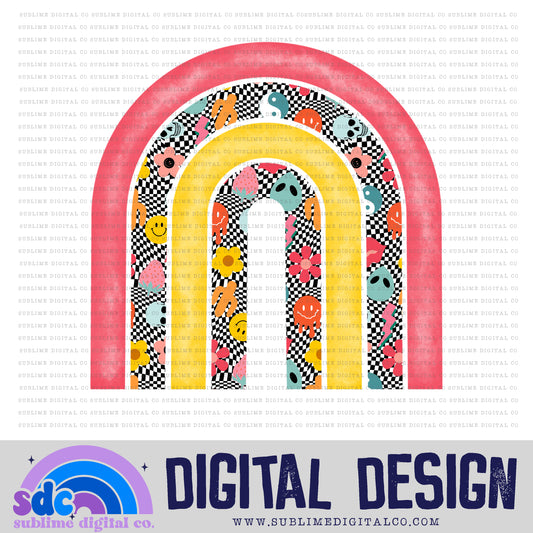 Trippy Checkerboard • Rainbow • Elements • Digital Design • Instant Download • Sublimation