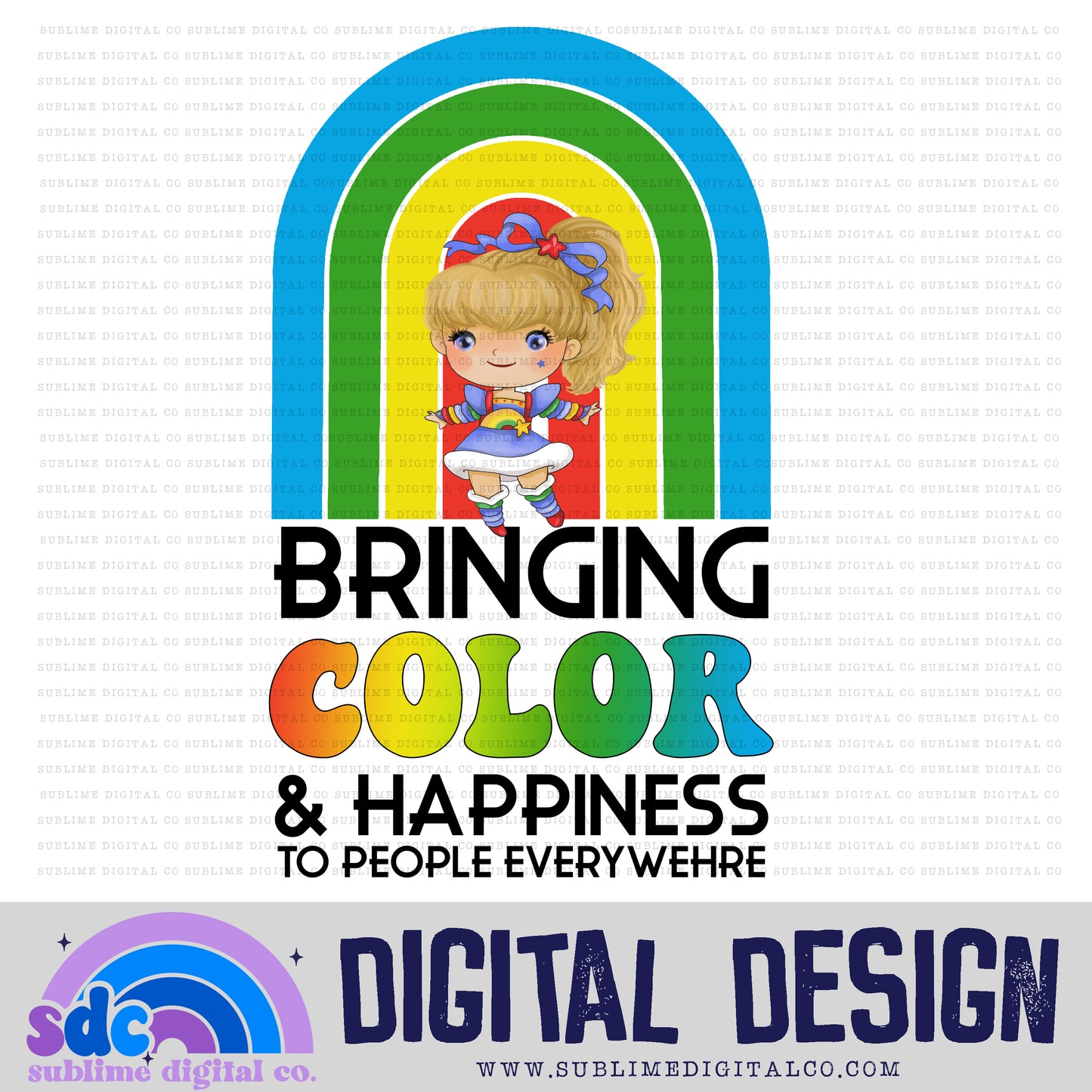 Color & Happiness • Rainbow Kids • Retro • Instant Download • Sublimation Design