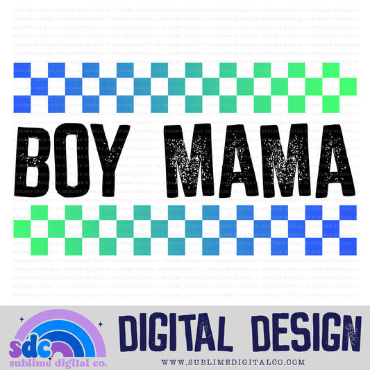 Boy Mama - Checkerboard • Mama • Instant Download • Sublimation Design