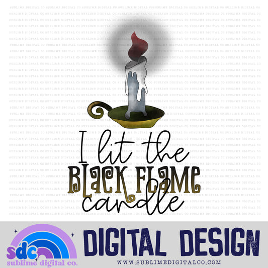 Black Flame Candle • Witch Sisters • Instant Download • Sublimation Design