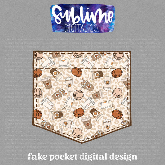 Pumpkin Spice • Fake Pocket • Instant Download • Sublimation Design