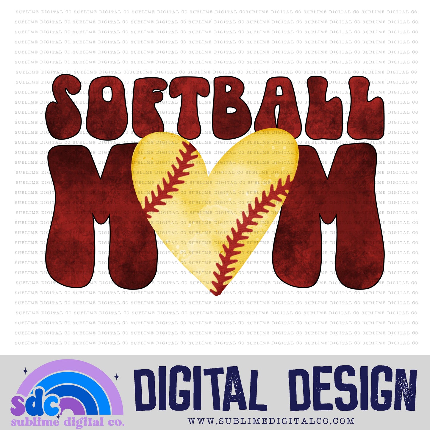Softball Mom • Retro • Instant Download • Sublimation Design