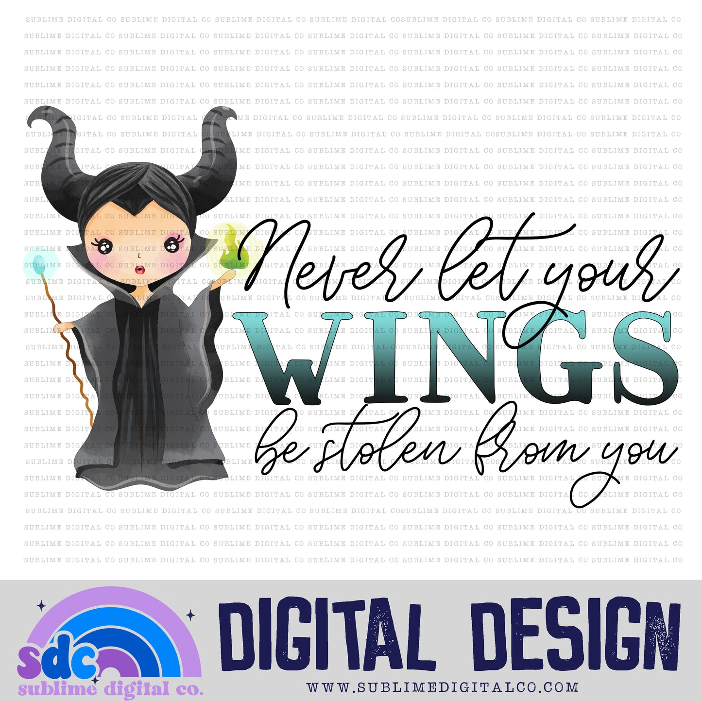 Wings • Villains • Instant Download • Sublimation Design