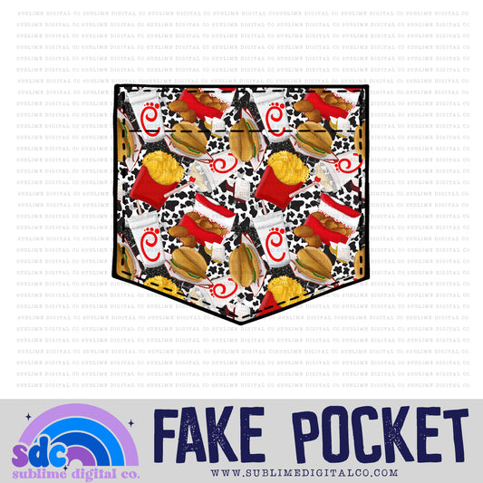 Fast Food Chicken 2 • Fake Pocket • Instant Download • Sublimation Design