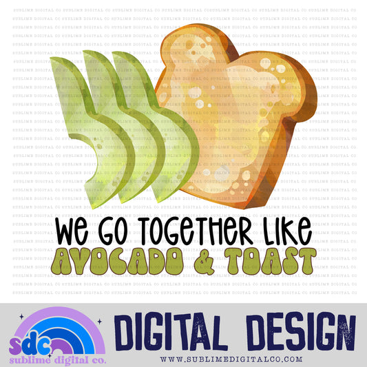 Avocado & Toast | Valentine's Day | Sublimation Design | Instant Download | PNG File