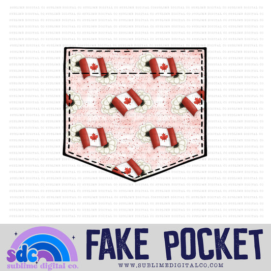 Canada • Fake Pocket • Instant Download • Sublimation Design