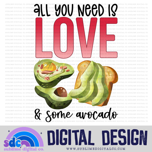 Love & Avocado | Valentine's Day | Sublimation Design | Instant Download | PNG File