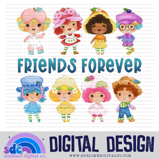 Friends Forever• Strawberry Girl • Instant Download • Sublimation Design