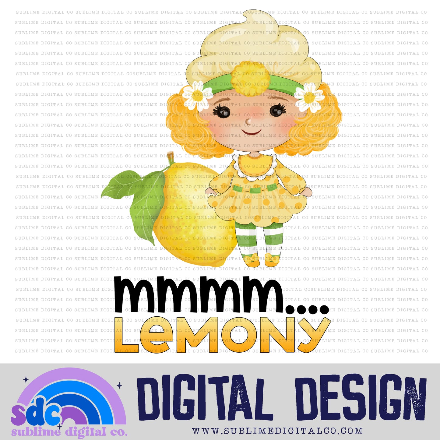 Lemony • Strawberry Girl • Instant Download • Sublimation Design