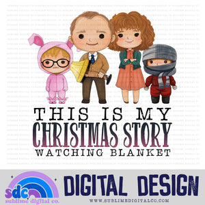 Christmas Watching Blanket • Christmas • Instant Download • Sublimation Design