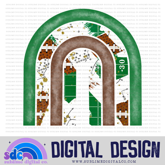 Football Brushstrokes • Rainbow • Elements • Digital Design • Instant Download • Sublimation