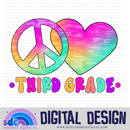 Peace Love Third• School • Instant Download • Sublimation Design